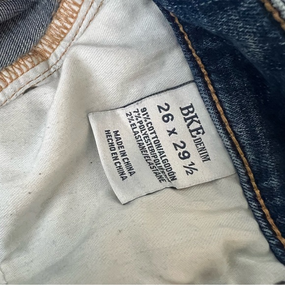 Buckle BKE Stella Slim Fit Mid-Rise Bootcut Distressed Blue Denim Jeans Size 26 - Picture 11 of 13